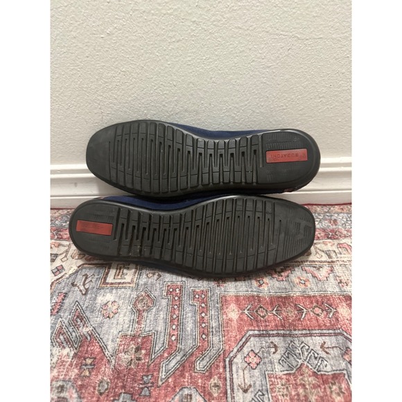 Mens Navy Suede Driving Moccasins Loafers Shoes Size 12 - Picture 4 of 4